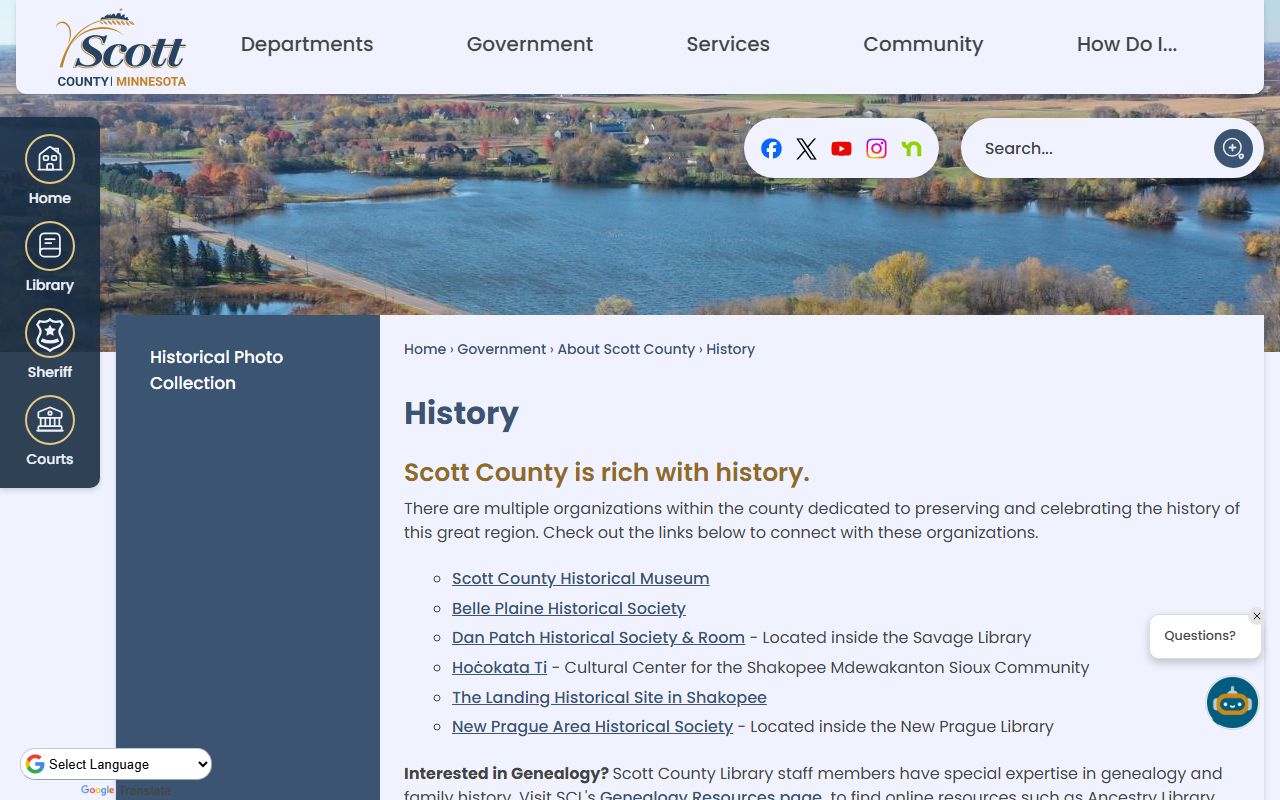 Scott County District Court local history records