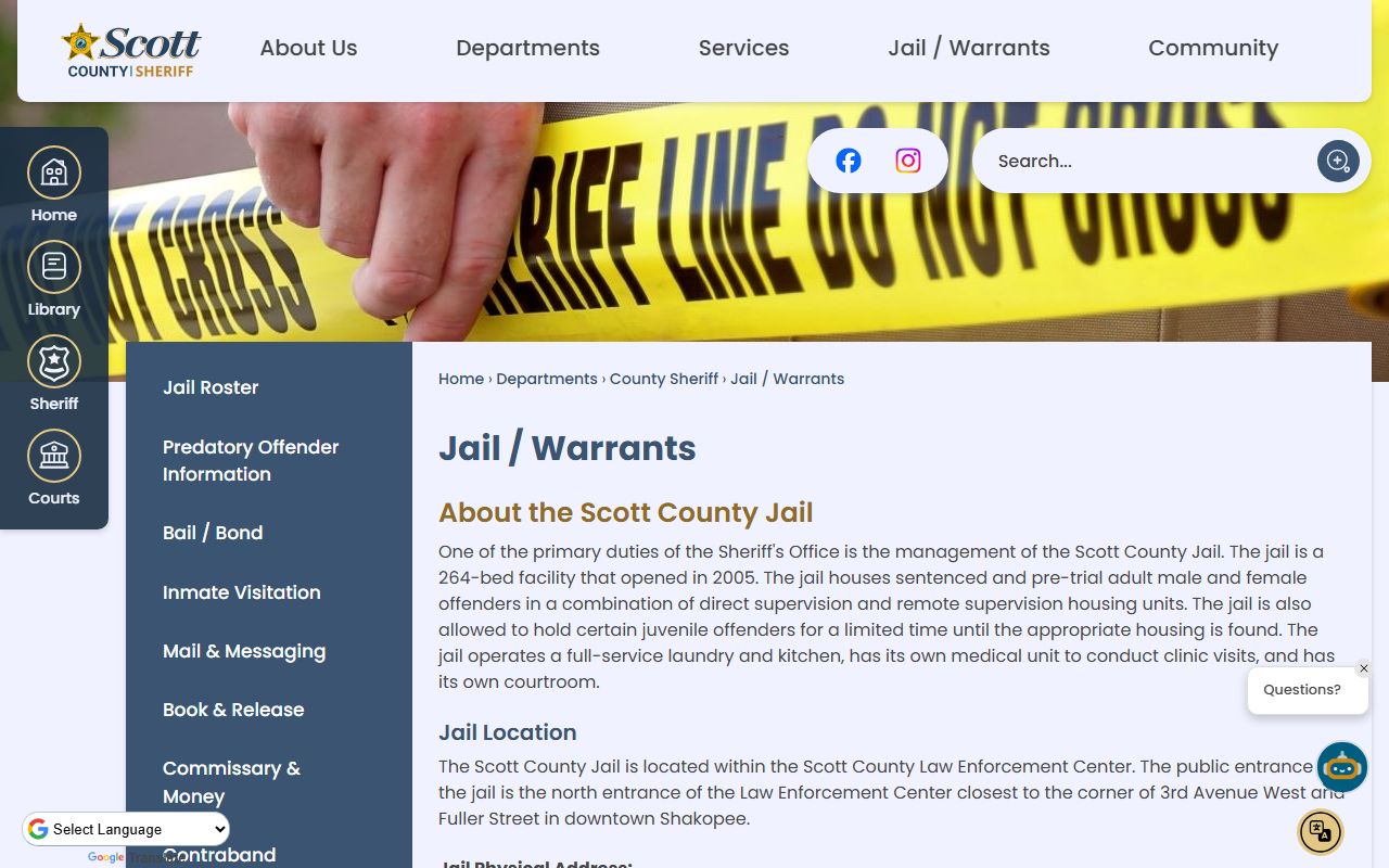 Scott County court records jail and warrant information