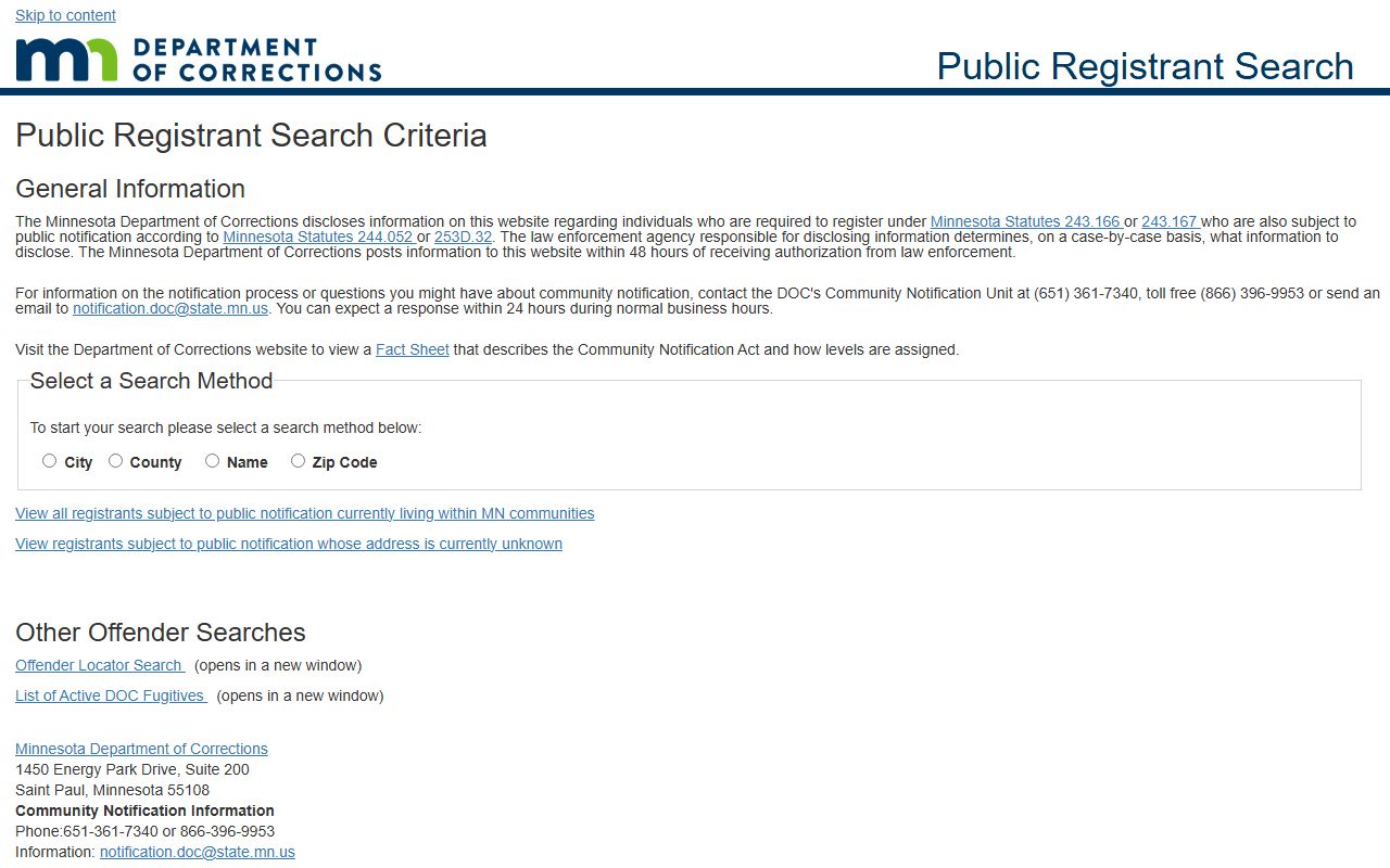 Scott County inmate records DOC public registrant search