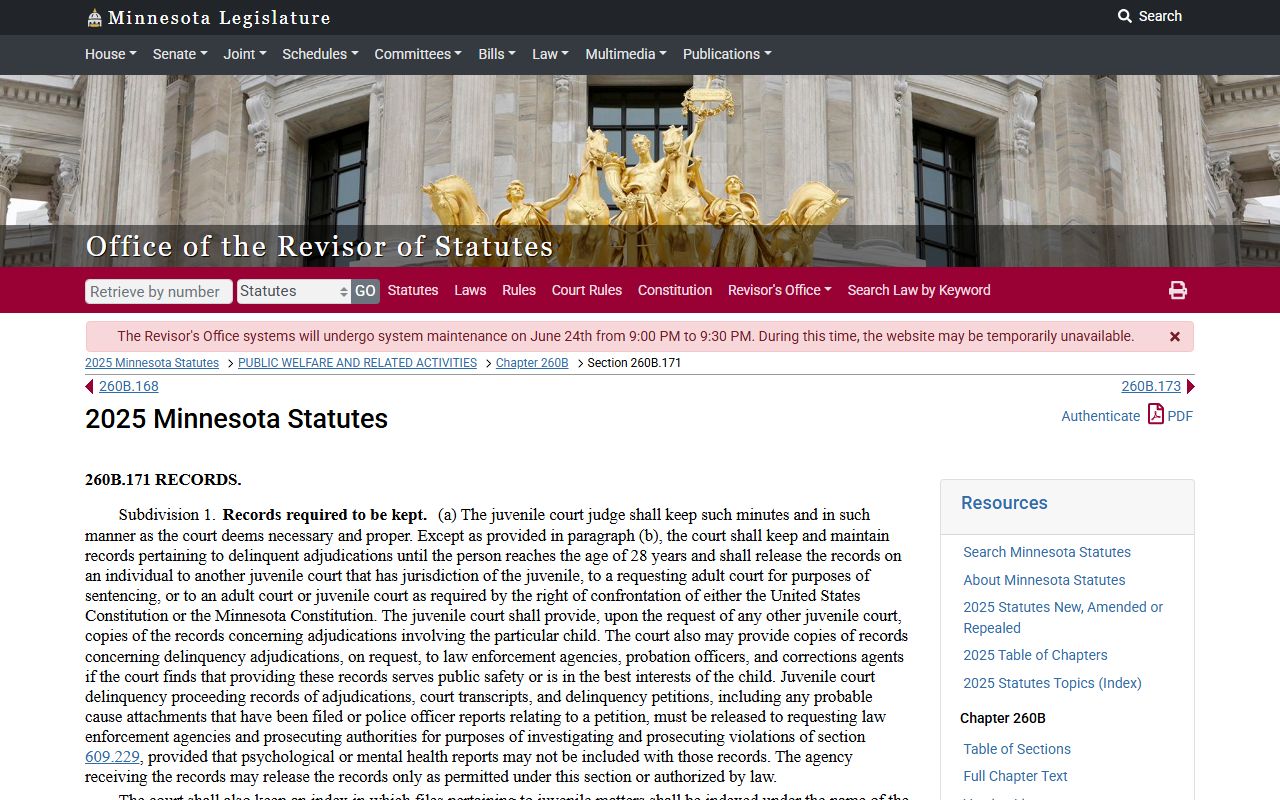 Scott County probate records juvenile access statute