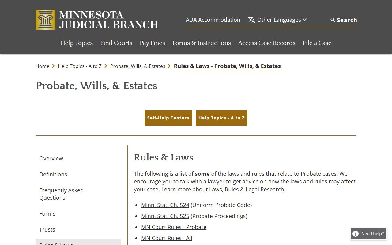 Scott County probate records probate rules and laws