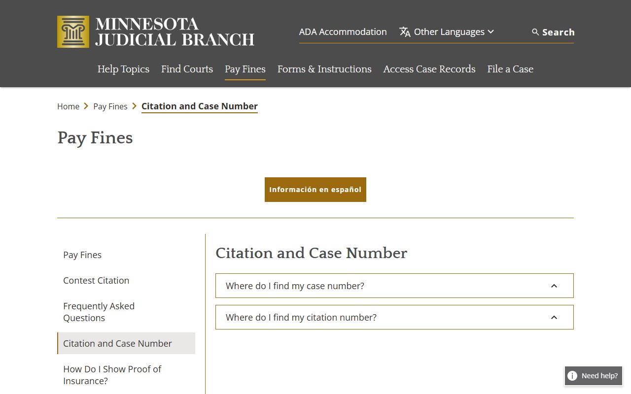 Scott County traffic court records citation number guidance