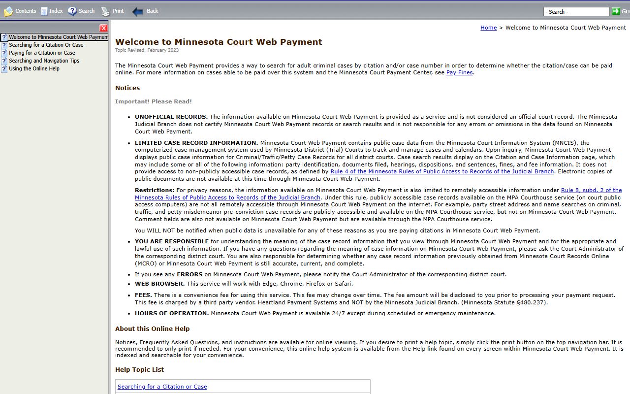Scott County traffic court records Court Web Payment help
